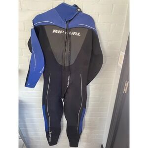 Rip Curl Wetsuit XLS Blue Black Full Body Front Zip Neoprene Surf Suit Mens